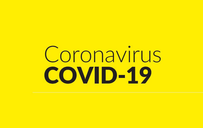 COVID-19 yellow sign