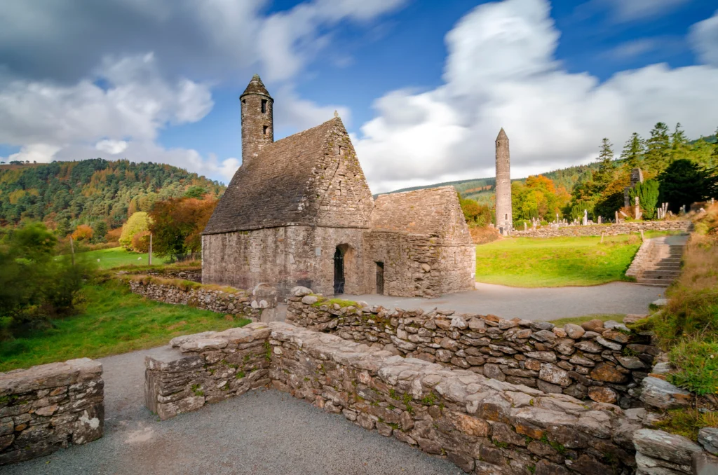 Glendalough Monastic Site located in Ireland’s Ancient East in Wicklow National Park
