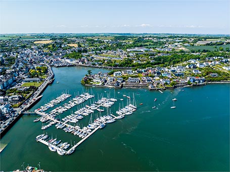 Aerial view of Kinsale Harbour in County Cork, Ireland © Failte Ireland