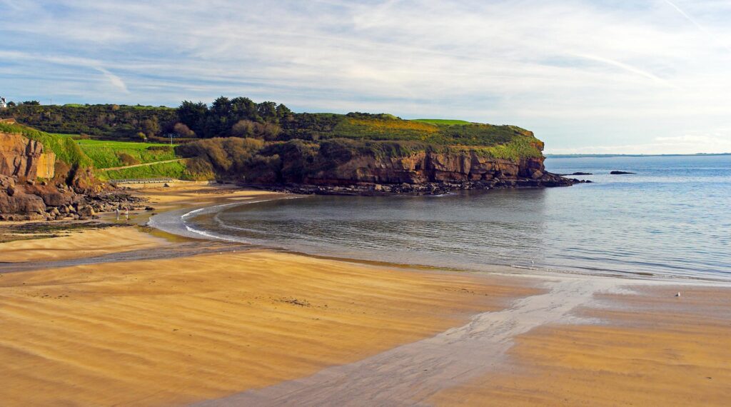 Beach in Dunmore East, County Waterford, Ireland.