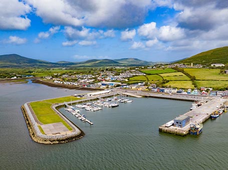 Aerial view of Dingle Town, Dingle Peninsula, Kerry, Ireland © Trident Holiday Homes