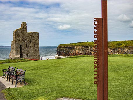 Ballybunion Beach and Castle, Ballybunion, Kerry, Ireland