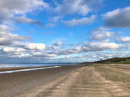 Coastline view, Laytown Beach in County Meath, Ireland