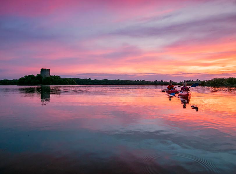 Sunset Kayaking on Lough Oughter in County Cavan © Fáilte Ireland and Tourism Ireland 