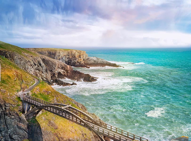 Mizen Head foot bridge located in West Cork Ireland