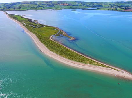 View of the seaside town of Dunmore East, County Waterford, Ireland