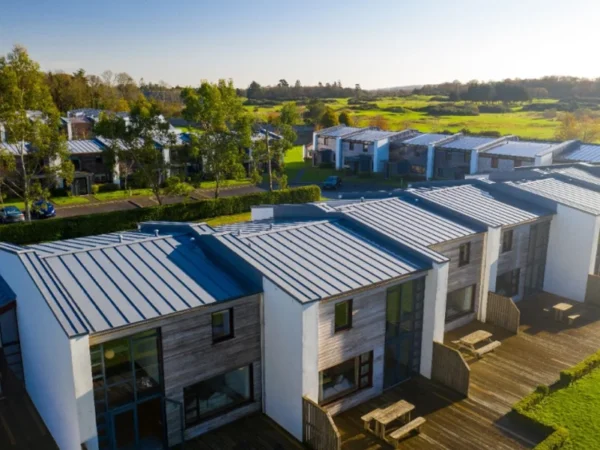 Aerial view of Castlemartyr Holiday Lodges an excellent holiday destination for a group getaway with friends in Cork Ireland © Trident Holiday Homes