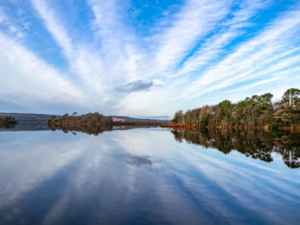 Lough Derg reflection, holiday homes by the lake, lakeside holiday accommodation in County Tipperary, Ireland