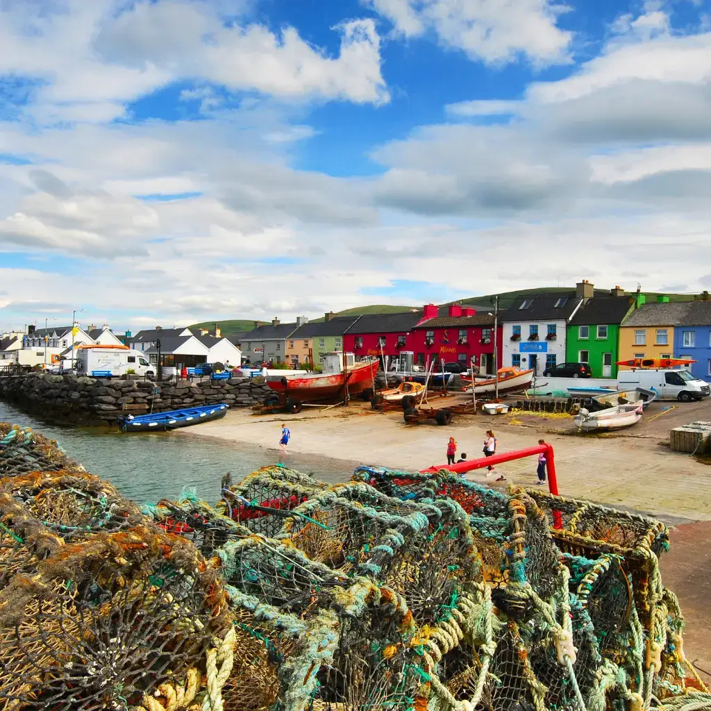 Pretty colourful village of Portmagee in Kerry