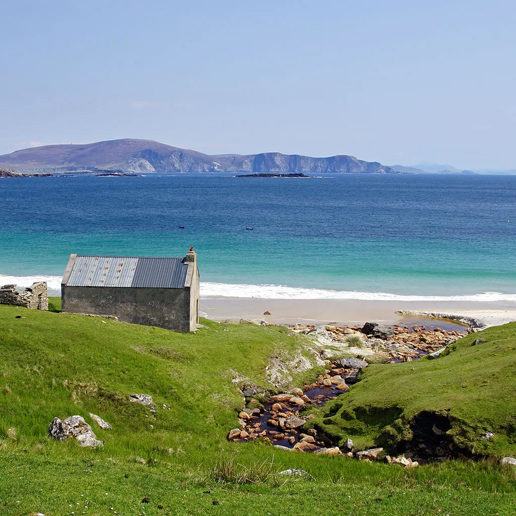 Keem Bay, beautiful Irish coast on Achill Island, County Mayo, Ireland