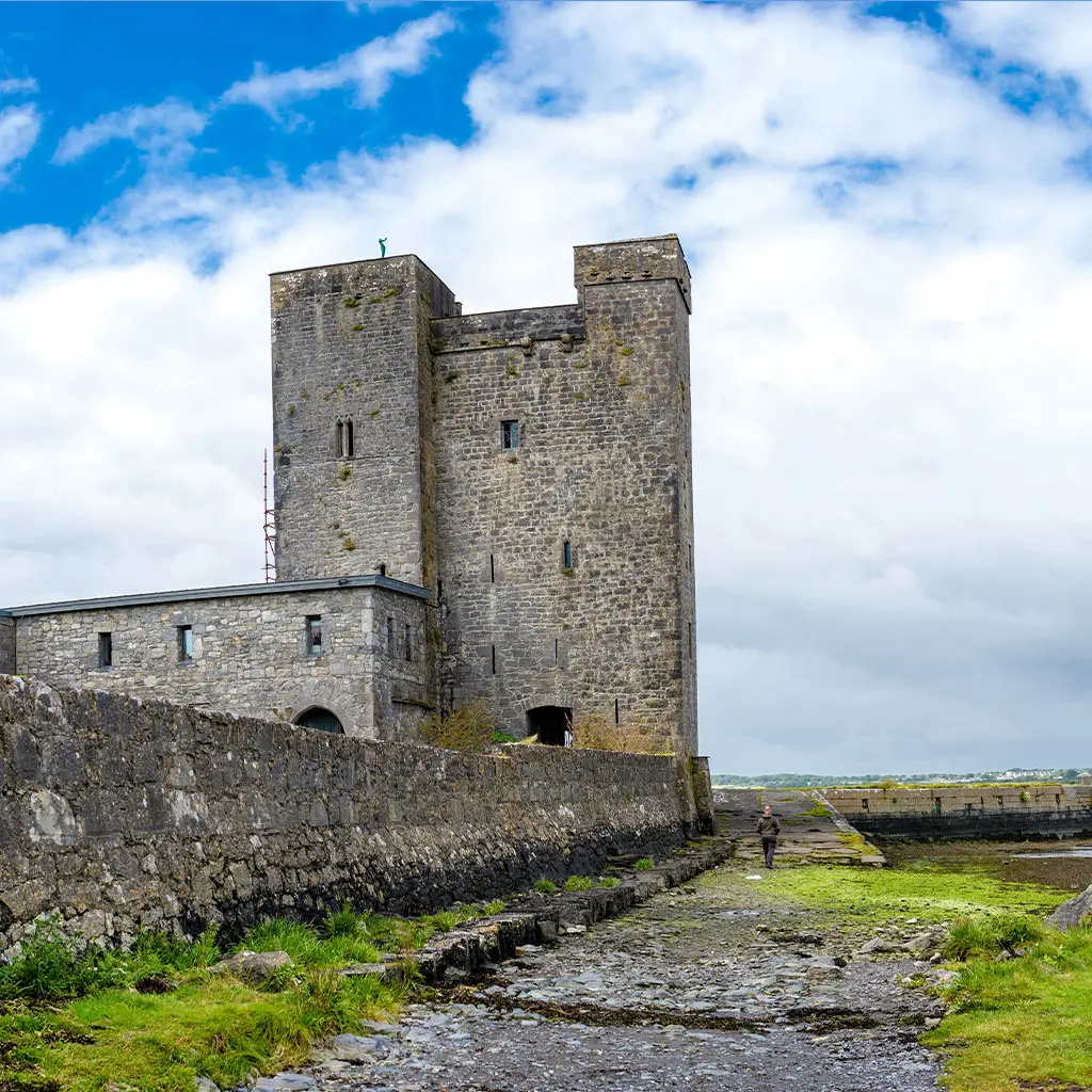 Oranmore Castle overlooking Renville Bay and Galway City in Oranmore County Galway © Adobe Stock