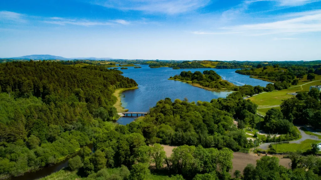 Aerial view, Lough Muckno, County Monaghan, Ireland