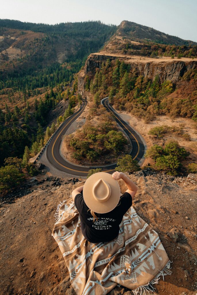 Aerial view from the rocks, influencers guide photo by Karsten Winegeart