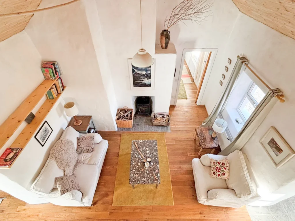 Moyard Stone Cottage Living Area Arial