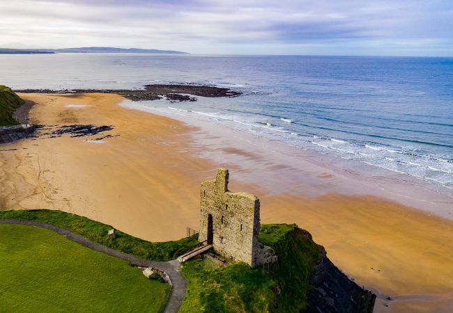 Ballybunion Castle Ruins at Ballybunion Beach, County Kerry, Ireland